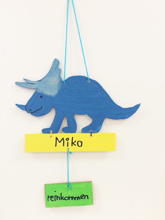 Dino-Türschild